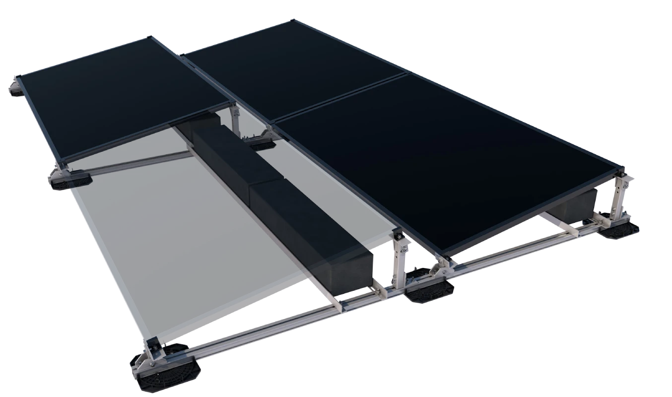 Unterkonstruktion für Minikraftwerke – 4 module 1