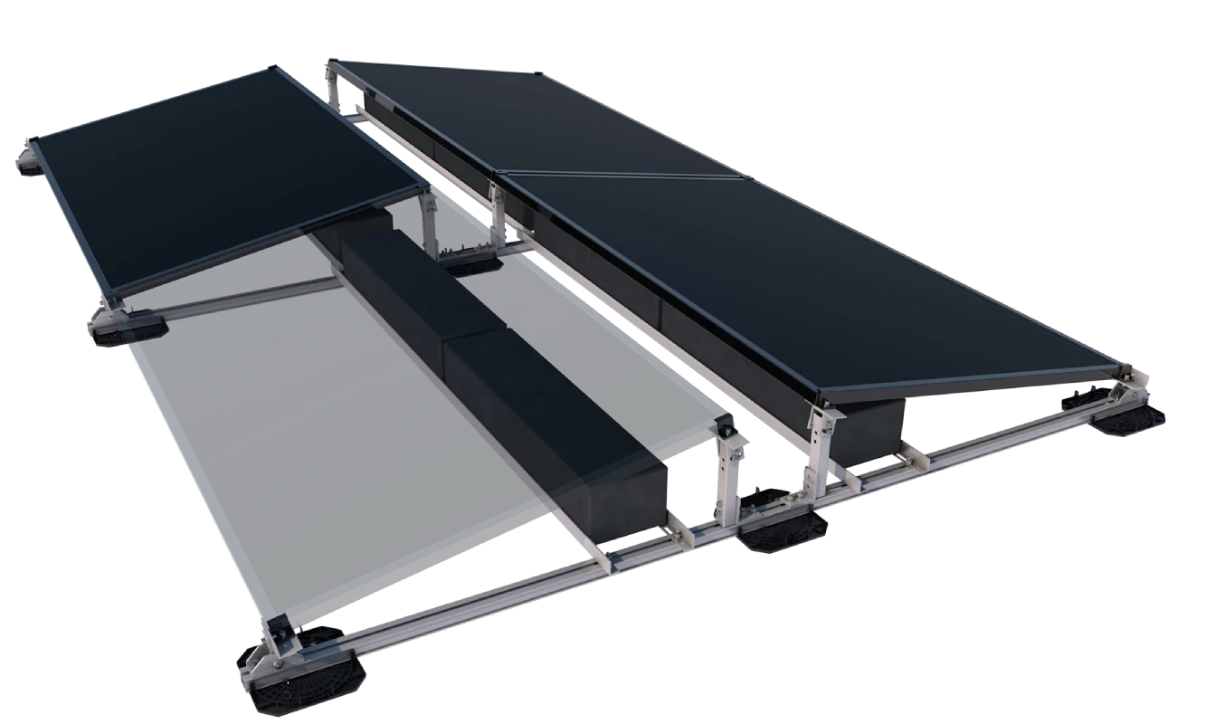 Unterkonstruktion für Minikraftwerke – 4 module 2